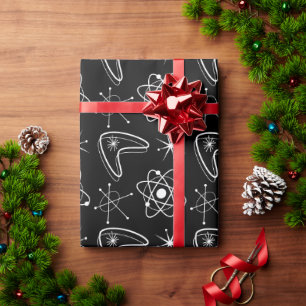 Atomare Formen MidCentury Modern Weihnachten MCM S Geschenkpapier