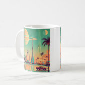 Atomare futuristische neue Florida Kaffeetasse (Vorderseite Links)