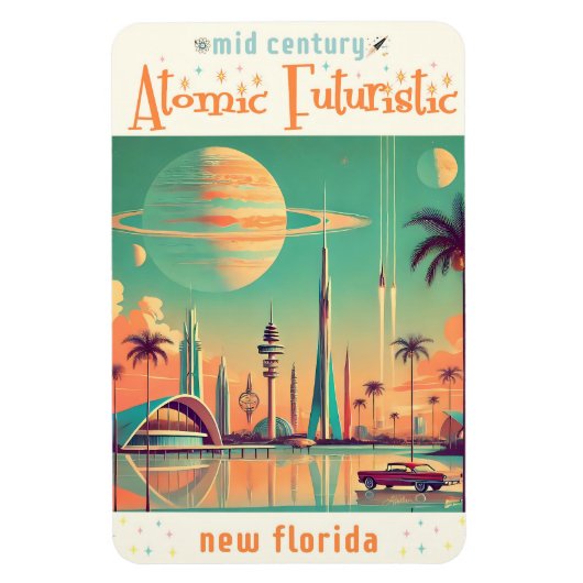 Atomare futuristische neue Florida Magnet (Vertikal)