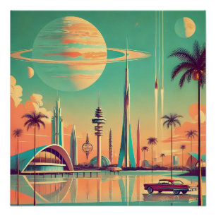 Atomare futuristische neue Florida Poster