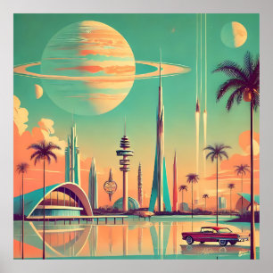 Atomare futuristische neue Florida Poster