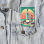 Atomare futuristische neue Startrampe in Florida Button (Insitu)