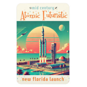 Atomare futuristische neue Startrampe in Florida Magnet