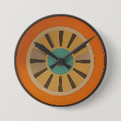 Atomare futuristische Orange-Slice-Uhr Bild Button (Vorderseite)