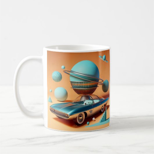 Atomare futuristische Sky View Cruiser Auto Kaffeetasse (Links)