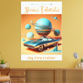 Atomare futuristische Sky View Cruiser Auto Leinwanddruck (Insitu (Wohnzimmer))