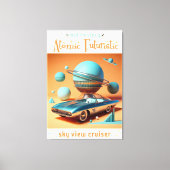 Atomare futuristische Sky View Cruiser Auto Leinwanddruck (Vorderseite)