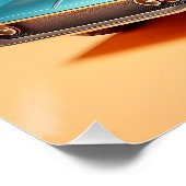 Atomare futuristische Sky View Cruiser Auto  Poster (Ecke)