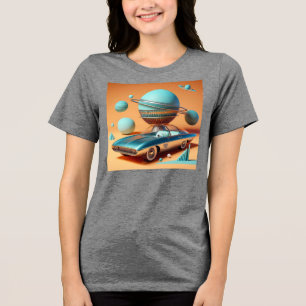 Atomare futuristische Sky View Cruiser Auto Tri-Blend Shirt