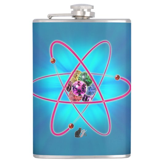 Atomare Juwelen Hip Flask Flachmann (Vorderseite)