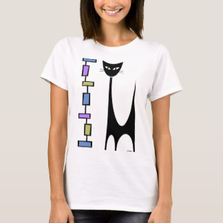 Atomare Katze mit Mod-Rechtecken 2 T-Shirt