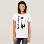 Atomare Katze mit Mod-Rechtecken 2 T-Shirt (Vorne ganz)