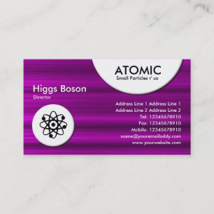Atomare Kreise - Magenta gebürstete Textur Visitenkarte