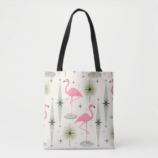 Atomare Oase mit rosa Flamingos Tasche (Vorderseite)
