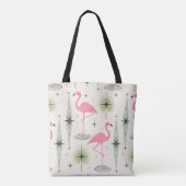 Atomare Oase mit rosa Flamingos Tasche (Rückseite)