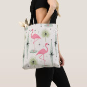 Atomare Oase mit rosa Flamingos Tasche (Von Nahem)