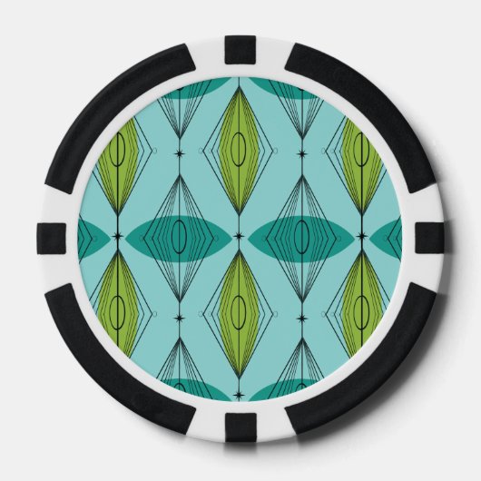 Atomare Ogee- und Sternenexplosionen Poker Chips (Vorderseite)
