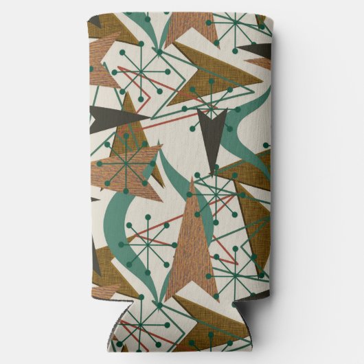 Atomare Pfeile Mitte Jahrhundert Moderne Stil Brau Selters Dosenkühler (Rückseite)