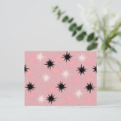 Atomare Pink Starbursts Postkarte (Stehend Vorderseite)
