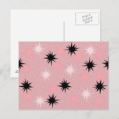 Atomare Pink Starbursts Postkarte (Vorne/Hinten)