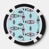 Atomare Poker Chips mit Rosa und Grau Muster (Rückseite)