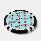 Atomare Poker Chips mit Rosa und Grau Muster (Einzeln)