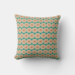 Atomare Punkte Mid-Century Modern Orange Beige Tür Kissen