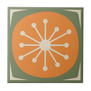 Atomare Punkte Mid Century Modern Retro 50er 60er Fliese