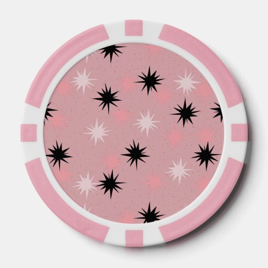 Atomare rosa Sternenexplosionen Poker Chips (Vorderseite)