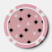 Atomare rosa Sternenexplosionen Poker Chips (Rückseite)