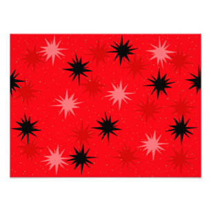 Atomare rote Sternenexplosionen Fotopapier Fotodruck