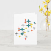 Atomare Sterne der Neunziger Jahre Mitte des Jahrh Karte (Gelbe Blume)