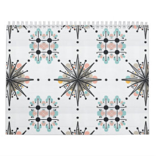 Atomare Sternenexplosion Retro Mitte des Jahrhunde Kalender
