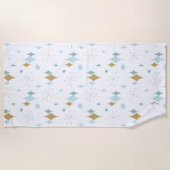 Atomare Sternexplosion Mitte Jahrhundert Modernes  Strandtuch (Vorderseite)