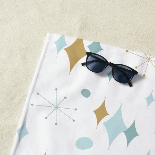 Atomare Sternexplosion Mitte Jahrhundert Modernes  Strandtuch (Beispiel)