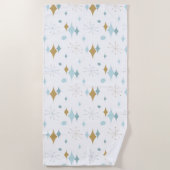 Atomare Sternexplosion Mitte Jahrhundert Modernes  Strandtuch (Vorderseite)