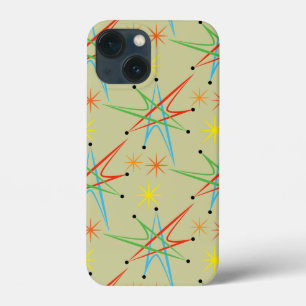 Atomare Sternexplosion Retro mehrfarbiges Muster iPhone 13 Mini Hülle