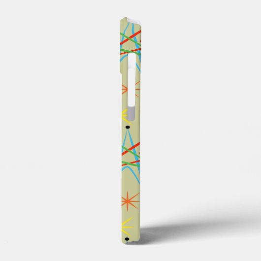 Atomare Sternexplosion Retro mehrfarbiges Muster Case-Mate iPhone Hülle (Rückseite / Links)