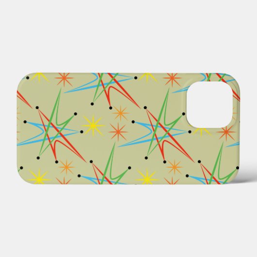 Atomare Sternexplosion Retro mehrfarbiges Muster Case-Mate iPhone Hülle (Rückseite (Horizontal))