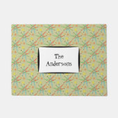 Atomare Sternexplosion Retro mehrfarbiges Muster Fußmatte (Vorderseite)