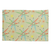 Atomare Sternexplosion Retro mehrfarbiges Muster Kissenbezug (Rückseite)