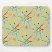 Atomare Sternexplosion Retro mehrfarbiges Muster Mousepad (Vorne)