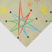 Atomare Sternexplosion Retro mehrfarbiges Muster Seidenpapier (Ausschnitt)