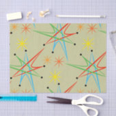 Atomare Sternexplosion Retro mehrfarbiges Muster Seidenpapier (Handwerk)