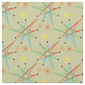 Atomare Sternexplosion Retro mehrfarbiges Muster Stoff (Nahaufnahme)