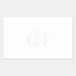 atomarer Bowling witziger wissenschaftlicher Bowli Rechteckiger Aufkleber