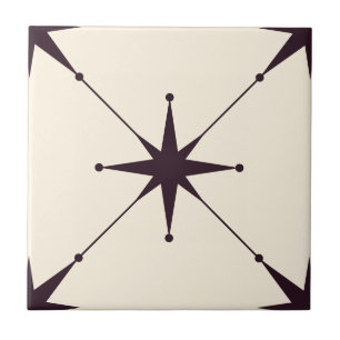 Atomarer Sternenexplosion Mid-Century Modern schwa Fliese