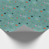 Atomarer Sternenexplosion Retro-Design Geschenkpapier (Ecke)