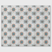 Atomarer Sternenexplosion Retro Mitte des Jahrhund Geschenkpapier (Flach)