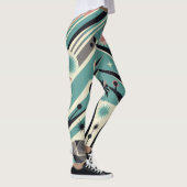 Atomarer versteinerten Baum Retro-Geometrie Leggings (Rechts)